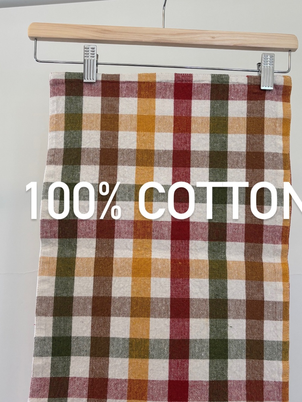 Plaid Fabric Placemats | 100% Cotton | set of 8 | Sustainable Home | Cottagecore